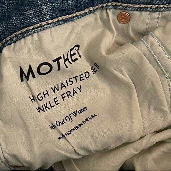 MOTHER High Waisted Rider Ankle Fray Jeans Size 30 NWT - Picture 7 of 7